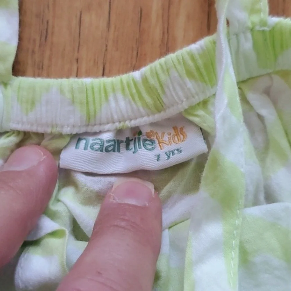 Naartjie Girls Lime Green Chevron‎ Sundress Size 7